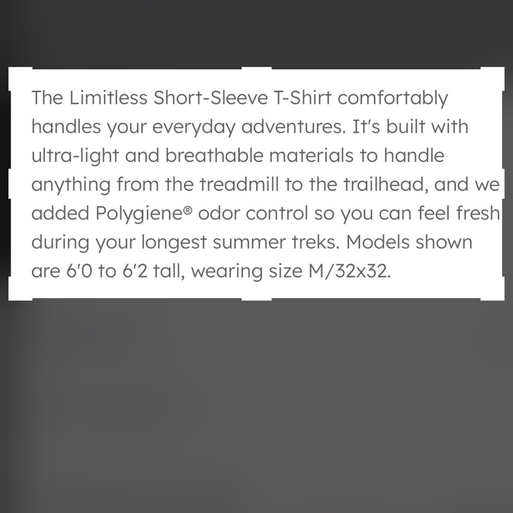 New Eddie Bauer Limitless Short Sleeve Crew Neck T Shirt Size Medium - Picture 2 of 2